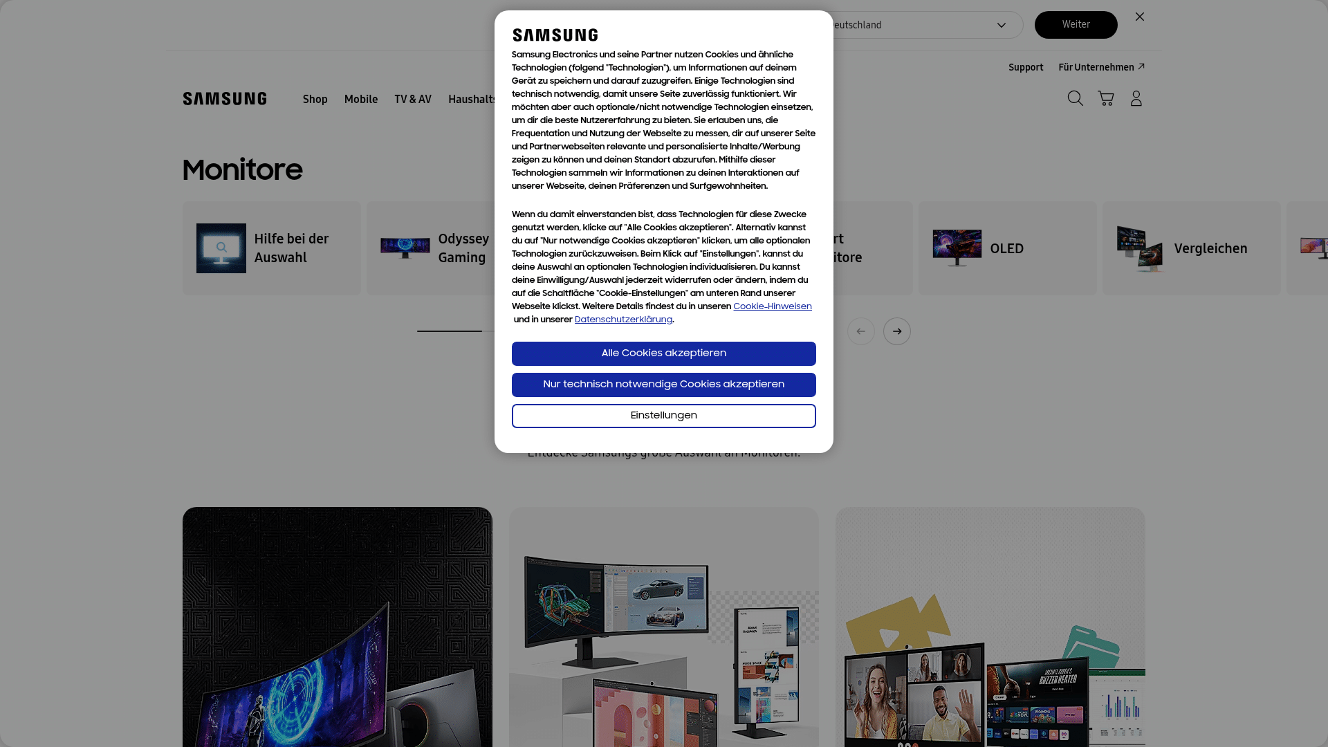 Samsung Odyssey OLED G8 Homepage