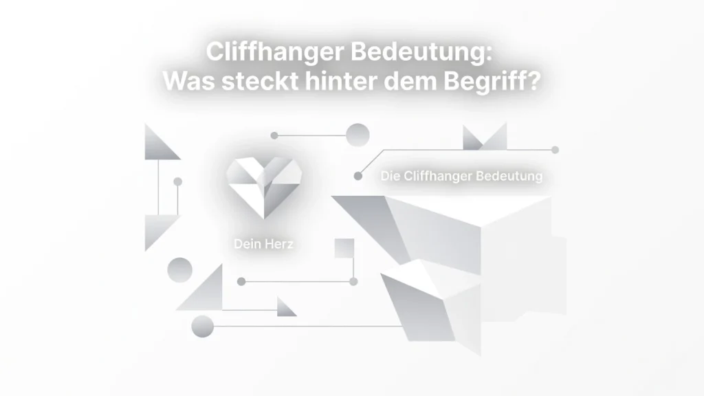 Professional header image for educational tutorial: Cliffhanger Bedeutung: Was steckt hinter dem Begriff?